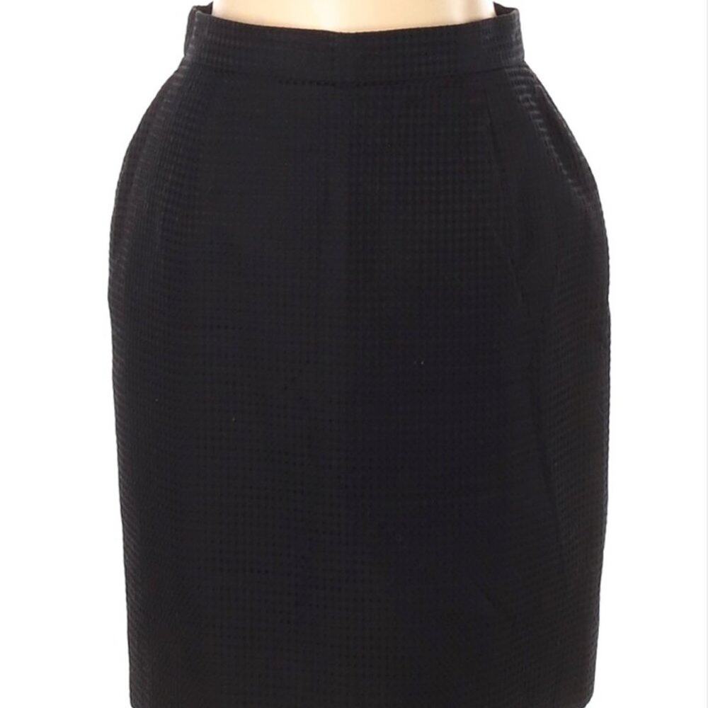 Louis Féraud Cotton Black Skirt Size 10